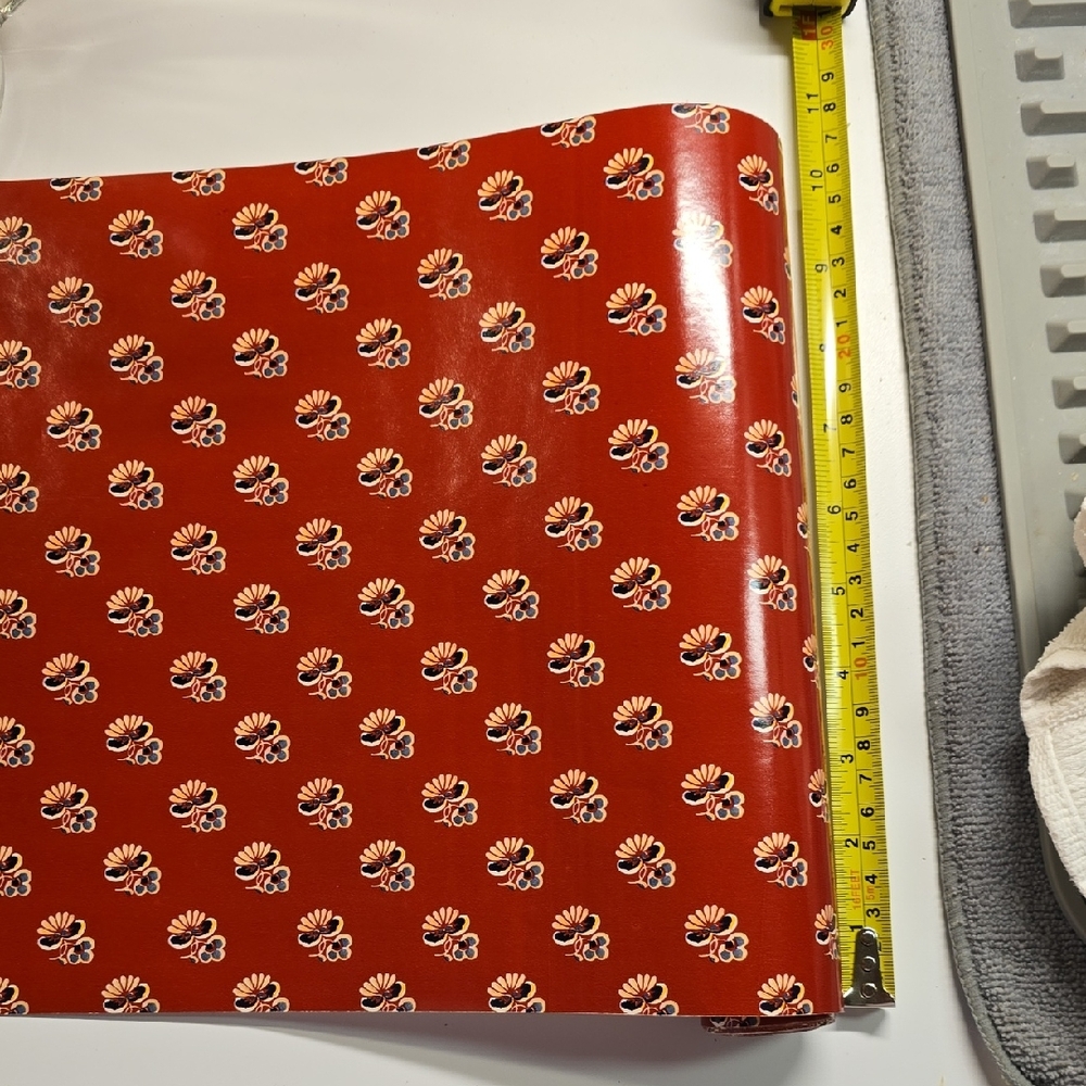 Estee Lauder Red Floral Patterned Paper